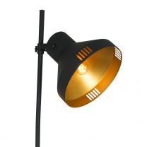 Vloerlamp Evy Industrieel Zwart / Goud 2569ZW 40W