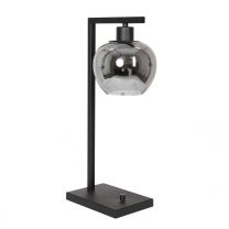 Zwarte tafellamp Lotus 3651ZW met aan uit schakelaar