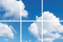 FOTOPRINT afbeelding wolk verdeeld over 6 panelen 595 x 595 mm