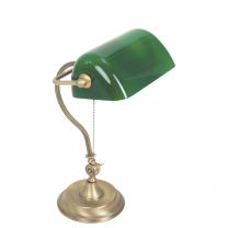 Tafellamp Belana Klassiek Brons / Groen 7733BR 40W