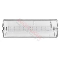 Bulkhead LED 4W 280Lm emg fixture surface NM/M-maintained ST-testbutton 3 hours battery IP65