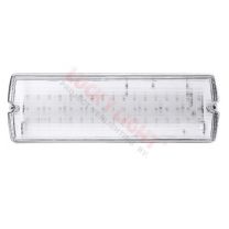 Bulkhead LED 6,5W 420Lm emg fixture surface NM/M-maintained ST-testbutton 3 hours battery IP65