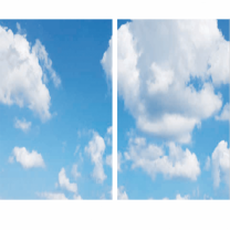 FOTOPRINT afbeelding wolk verdeeld over 4 panelen 595 x 595 mm