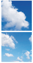 FOTOPRINT afbeelding wolk verdeeld over 2 panelen 595 x 595 mm